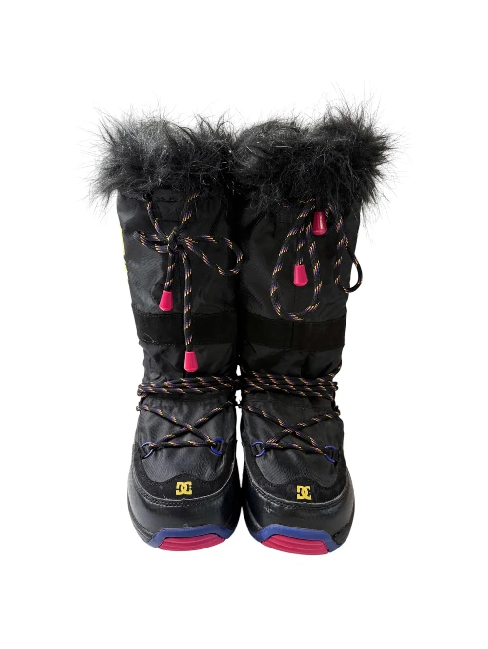 DC Shoes Women’s Snow Boots w/ Fur Trim & Colorful Logo